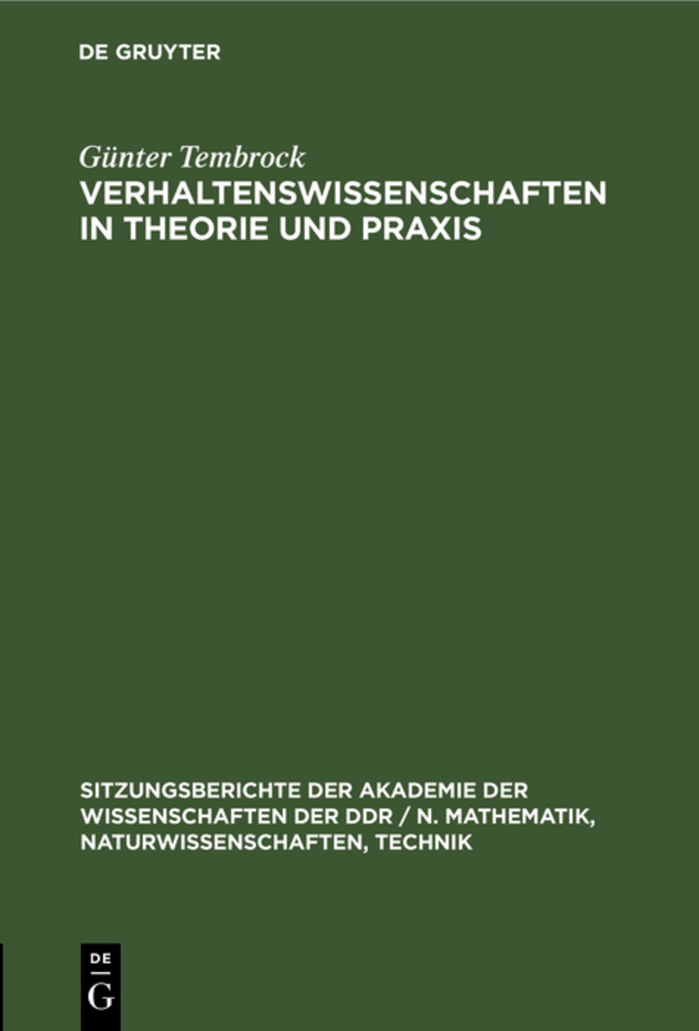 Verhaltenswissenschaften in Theorie und Praxis